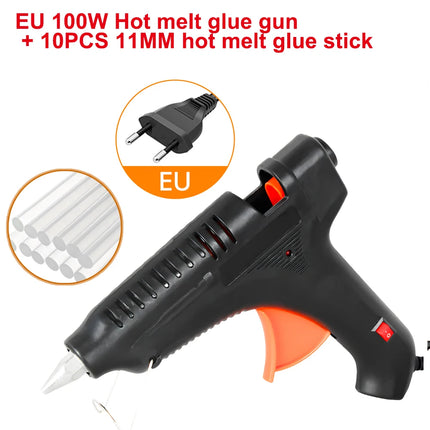 150W 100W Hot Melt Glue Gun 11mm Glue Sticks Industrial DIY Electrothermal Glue Gun Heat Temperature Electric Repair Tools