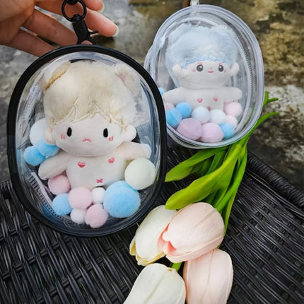 2023 Plush Doll Storage Pouch Transparent Mystery Box Storage Fashion Thicken Keychain Bag Classic Cute Doll Bag Keychain Wallet