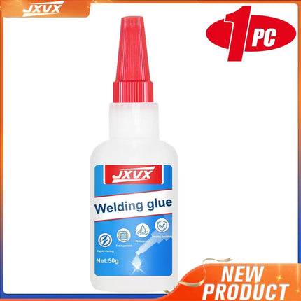 JXVX 50g High Strength Oil-Based Glue for Welding - Universal Oil-Based Welding Glue for Instant Adhesives for Resin, Ceramics, Metal, Glass, Plastic, Wood, Including Dispensers.
