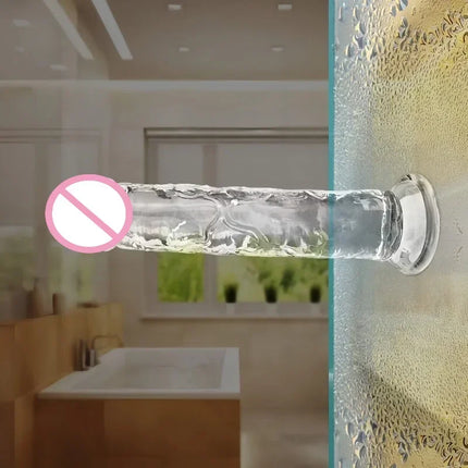 Anal Butt Plug Jelly Big Dick Soft Dildo Masturbator Realistic Soft Jelly Suction Cup Penis Adult Sex Toy for Women and Men 18+