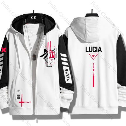 Game GRAY RAVEN：PUNISHING Gray Raven Print Hoodie Zip Up Coat Men's Hoodie Autunm Winter Man Hoodie Men's Sweatshirt