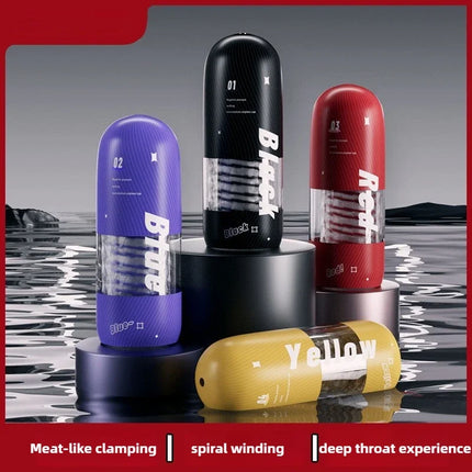 3D Textured 360 Rotating Suction Male Masturbator Aircraft Design Adult Sex Toy for Men Stimulation Enhancer Penis Exercise Tool