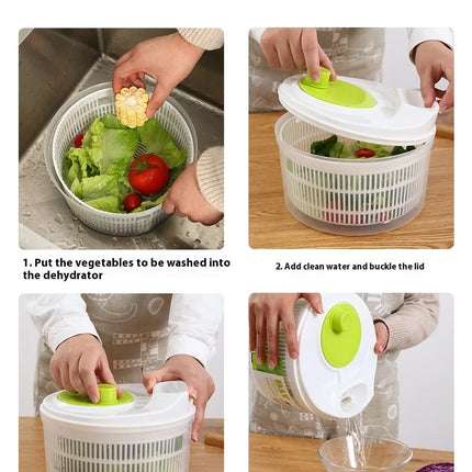 Multifunctional Household Manual Vegetable Dehydrator - Salad Spinner with Fruit, Lettuce Drain Basket | Home Kitchen Gadgets