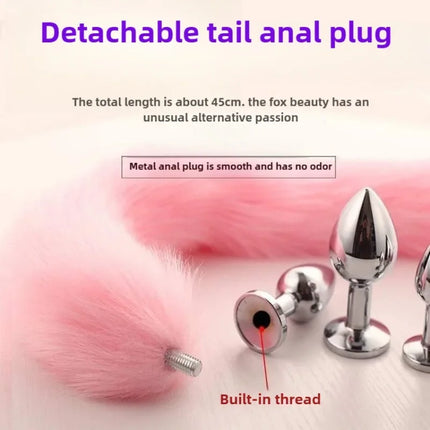 3 Sizes Metal Butt Plug Fox Tail Intimate Toys Bdsm Anal Extender Dilator Sex Shop Products Erotic Games Goods For Adults