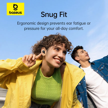 Baseus Bass BD1 Wireless Earbuds Bluetooth 5.4 Earphones Mini and Comfortable wear, Super Bass IP55 Waterproof 0.06s Low-Latency