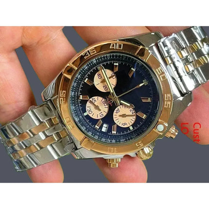 2026A111.44mm high-quality men's luxury quartz movement watch, chronograph, date watch, stainless steel men's watch