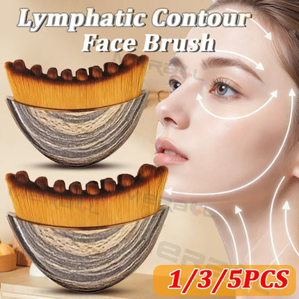 Lymphatic Contour Face Brush,chin &jawline Sculpting,Drainage Massager for Face Lifting Fit The Skin Precisely