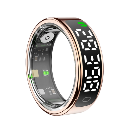 R13 Smart Ring Men Women with Charging Case,Heart Rate Blood Oxygen,Skin Temperature Monitor,5ATM Waterproof For Android iOS