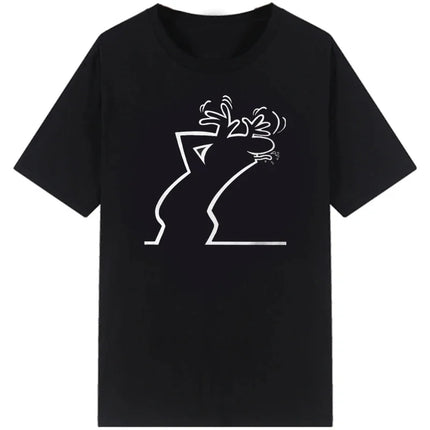 La Linea The Line Osvaldo Cavandoli TV T Shirt men Happy Fashion Women's tshirts Streetwear Tee Round Neck Casual Tops Camisetas