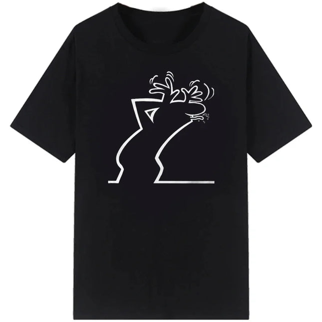La Linea The Line Osvaldo Cavandoli TV T Shirt men Happy Fashion Women's tshirts Streetwear Tee Round Neck Casual Tops Camisetas