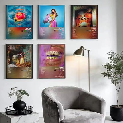 Famous Rapper U-UFO361 Poster Modern Minimalist Wall Art Prints for Bedroom Living Room Home Decor Interior Gift