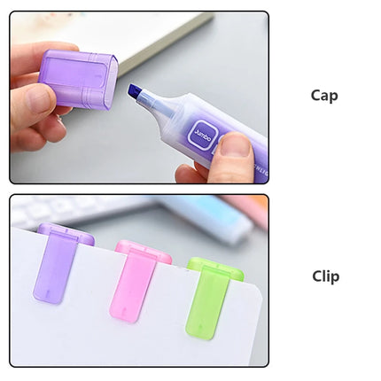 6 Colors Marker Liquid Highlighters Kawaii Gifts for Students Taking Notes Lovely Painting Office Supplies Stationery