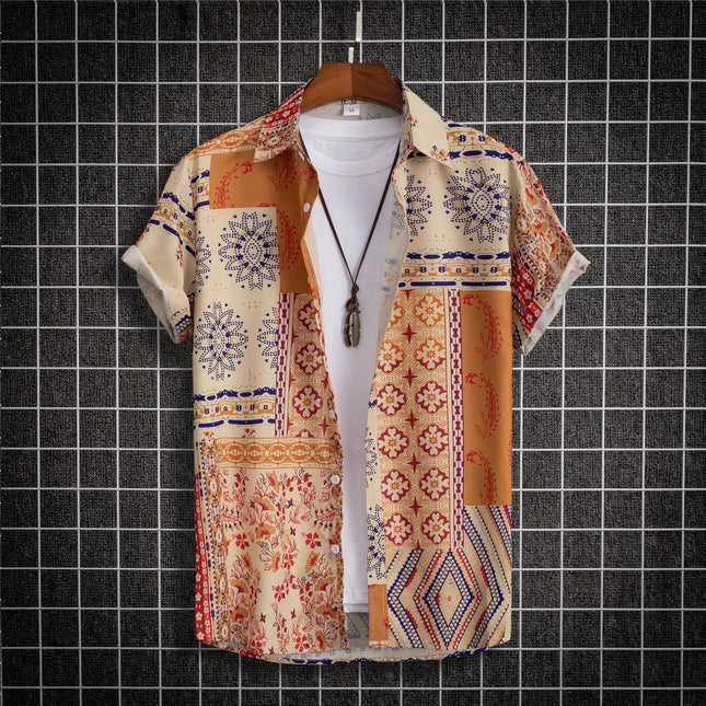 Summer Hawaiian Beach Men's Shirt 3D Printing Casual Clothing Oversized Short Sleeve Shirts for Men Street Fashion Tops