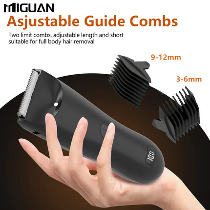 Men's Body Trimmer, Electric Shaver, Electric Inguinal And  Hair Trimmer, Ceramic Blade Male Hygiene Shaver