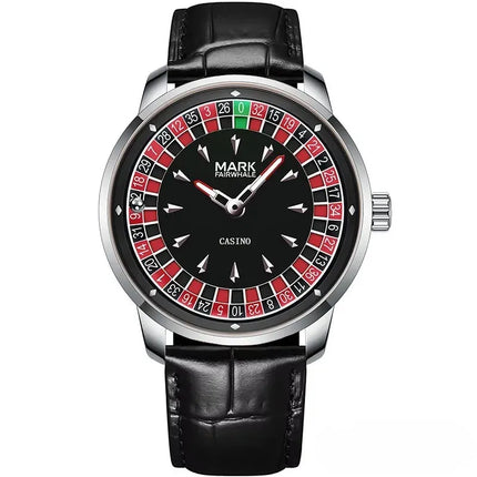 Mark Fairwhale Casual Leather Strap relógios masculino Quartz Fashion WristWatch Waterproof Fashion Watches for man reloj hombre