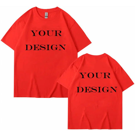 Unisex Cotton Tshirt Customized Printed Fashion T Shirt Harajuku Top DIY Your Like Photo or Logo T-shirt Fashion Custom Top