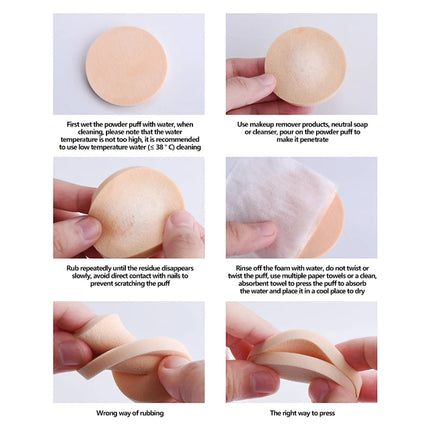 12Pcs Cosmetic Puff Makeup Super Soft Puff Wet Dry Dual Use BB CC Cream Contour Facial Makeup Sponge Portable Trave Beauty Tool