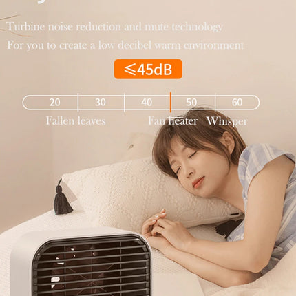 Desktop Electric Heater 600W Fast Heating Constant Temperature Wide-angle Warm Supply Low Noise Mini Home