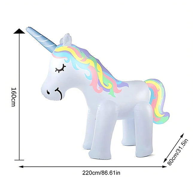 PVC Inflatable Toys Water Spraying Unicorn Elephant Water Mat Sprinkler Outdoor Toy for Children Summer Fun Play Equipment