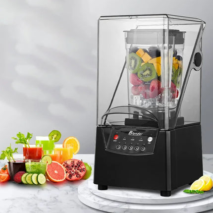 Commercial Grade Soundproof Smoothie Maker Quiet Blender with Lid for Milk Tea Shops Ice Shredder And Juice Extractor