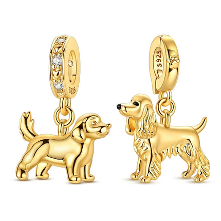 Gold Color Charms 925 Sterling Silver Original Golden Safety Chain Round Spacer Clip Charm DIY Jewelry For Women Bracelet Gift