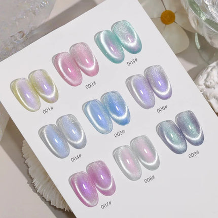 1-6PCS Popular Winter Internet Celebrity Hot-selling Northern Lights Cat Eye Magnet Gel Nail Polish Nail Art Nail Supplies