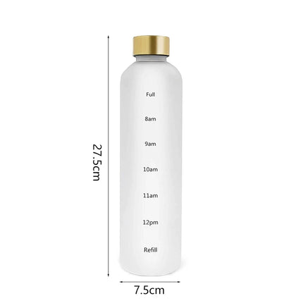 1 Liters Water Bottle Motivational Drinking Bottle Sports Water Bottles With Time Marker Stickers Portable Reusable Plastic Cups