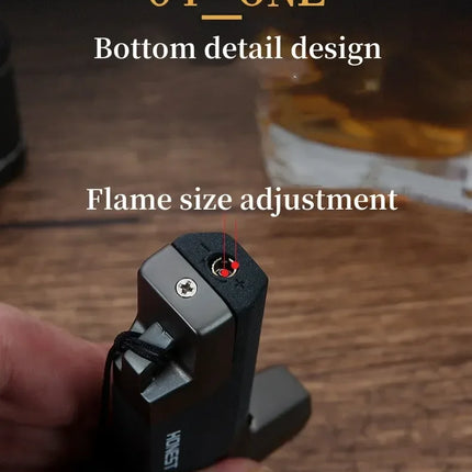 HONEST Outdoor Adventure BBQ Windproof Turbo Jet 1300 C Turbo Torch Cigar Lighter Keyring Gas Lighter Men's Smoking Gadget