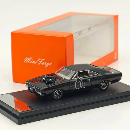 Mini Forge 1:64 for Charger General Lee R/T 1969 & 1600 HP Twin-Turbo LS Diecast Model Car Miniature Collection Auto Gift