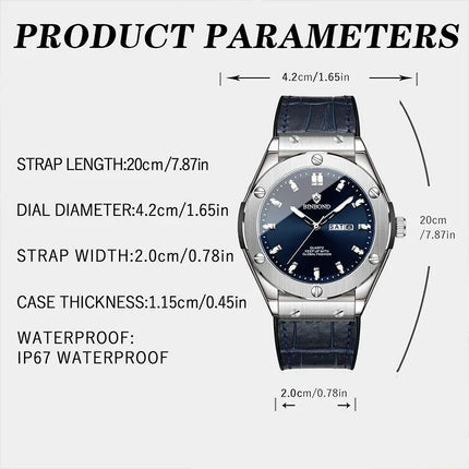 BINBOND Top Brand Business Classic Men's Watches Waterproof Date Week Luxurious Luminous Multifunction Fashion Male Quartz Watch