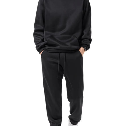 Black Pokemon Hoodie and Pants Set Cotton Anime Absol Character Print Purple Aura Back and Pokeball Chest Design Casual Outfit