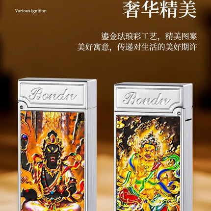 New Voice-controlled Embossed Alloy Kerosine Lighter,Intelligent Voice-controlled Ignition Open Flame Men's Personalized Lighter
