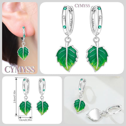 925 Sterling Silver Inlaid Zircon Butterfly Earrings Insect Element Original Design Women's Fashion Party Jewelry Gift Ear Loops