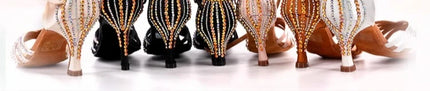 Latin Dance Shoes for Women Rumba Chacha Performance High Heel Diamond Shoes 33-41 Size Girl's Ballroom Waltz Competitoin Shoes
