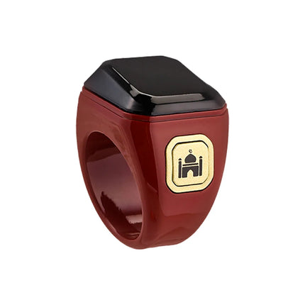 Qibla Smart Tasbih Tally Counter for Muslims Zikr Ring Digital Tasbeeh 5 Prayer Time Vibration Reminder Waterproof Qibla Subhah
