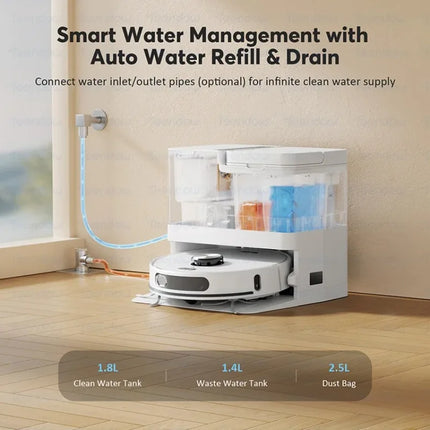 D60S Ultra App Controlled Dry And Wet Rotary Mop Robot Carpet Vacuum Cleaner With Self-Cleaning Station