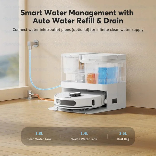 D60S Ultra App Controlled Dry And Wet Rotary Mop Robot Carpet Vacuum Cleaner With Self-Cleaning Station