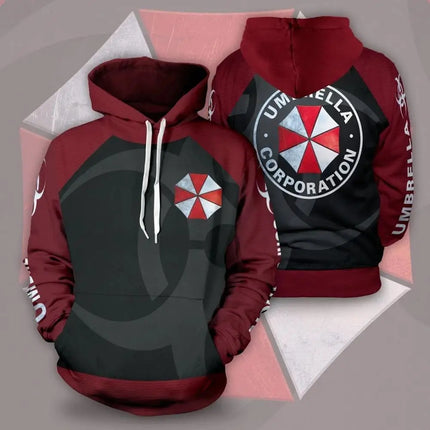 Men's hooded sweatshirt, 3D digital printed top, fashionable casual sports jacket