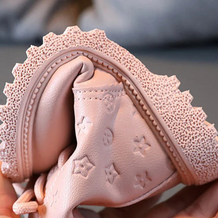 Bota Kid Boots Kid Fashion Boots Autumn Winter Boys British Plush Short Boot Girl Ankle Boots French Boy/ Girls Boot Kid Shoes