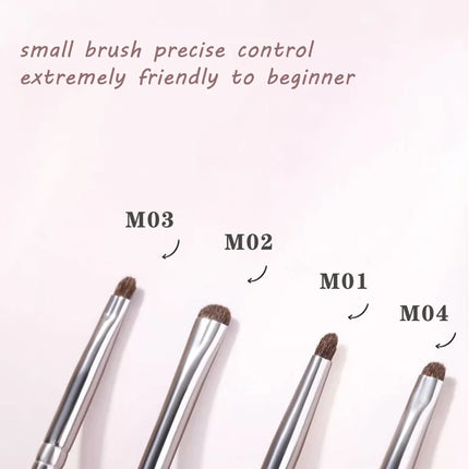 Horse Hair Eye Detail Makeup Brush Small Eye Shadow Brush Eyeliner Brush Smudge Brush for Precision Makeup Application