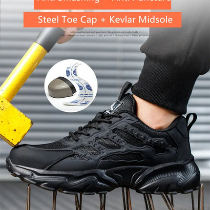 white work shoes lightweight comfortable safety shoes man women work shoes with a steel toe puncture proof safety work sneakers