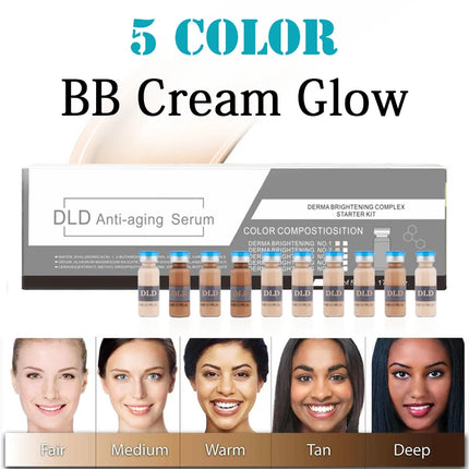 Korea 5ml Glow BB Cream Hyaluronic Acid Ampoule Kit Facial Repair Foundation Cream Moisturizing Rejuvenation Beauty Skin Care