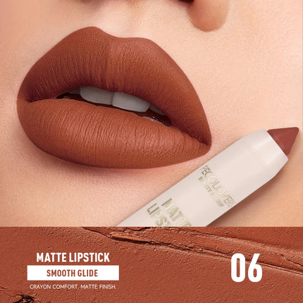 1pcs Matte Long-lasting Lipliner, Crayon Nib Design Lip Line Lip Balm Dual Use, High Color Rendering, Matte Texture Non-stick
