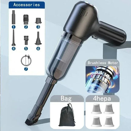 Car Vacuum Cleaner 4 In1 Wireless Vacuum Cleaner Handheld Vacuum Pump For Car Cleaner Cordless Powerful Nail Pump Car Accessory