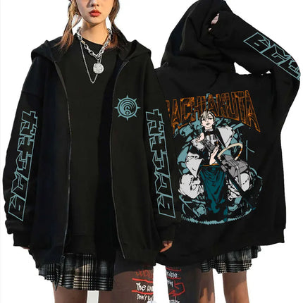 Anime Gachiakuta Zanka Merch Zipper Hoodie Men Fashion Cosplay Oversized Zip Up Jacket Unisex Fleece Cotton Zip Up Sweatshirts