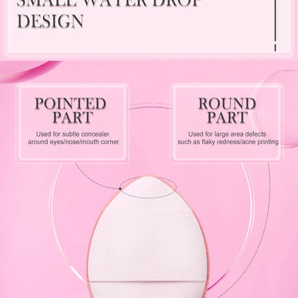 50/100PCS Mini Finger Puff Makeup Sponge Puffs Concealer Foundation Air Cushion Cosmetic Tool Dry Wet For Women Beauty Wholesale
