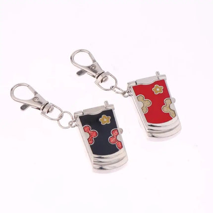 1 Piece Fashion Retro Cute Backpack Pendant Flip Phone Keychain Watch Hanging Watch Creative Gift