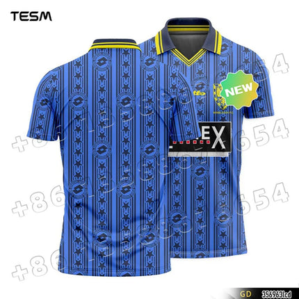 TESM Summer POLO Shirt Men Summer Sports V-neck T-shirt Street Trendy Short Sleeve 3D HD Print T-shirt