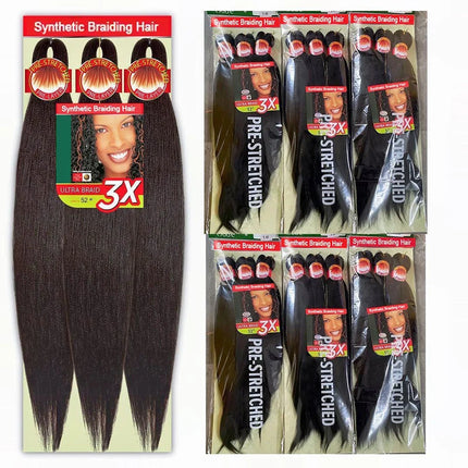 3strands/Pack Braiding Hair Pre Stretched 26'' Synthetic Braiding Hairs Kanekalon Jumbo Braiding Hair Synthetic Hairs Extensions