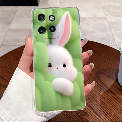 Soft Silicone TPU Clear Case For Motorola Edge 50 Neo 5G/Moto S50 5G Viral Elegant Kitten Painted Casing Shockproof Cover